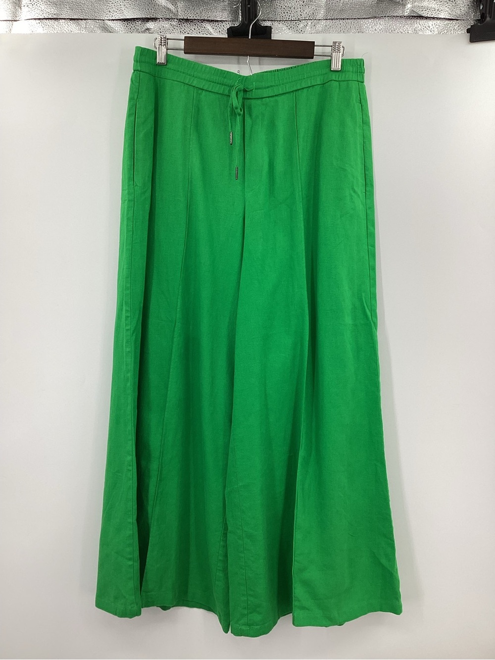 Simply Vera Vera Wang Vibrant Green Wide-Leg Linen-Blend Pants